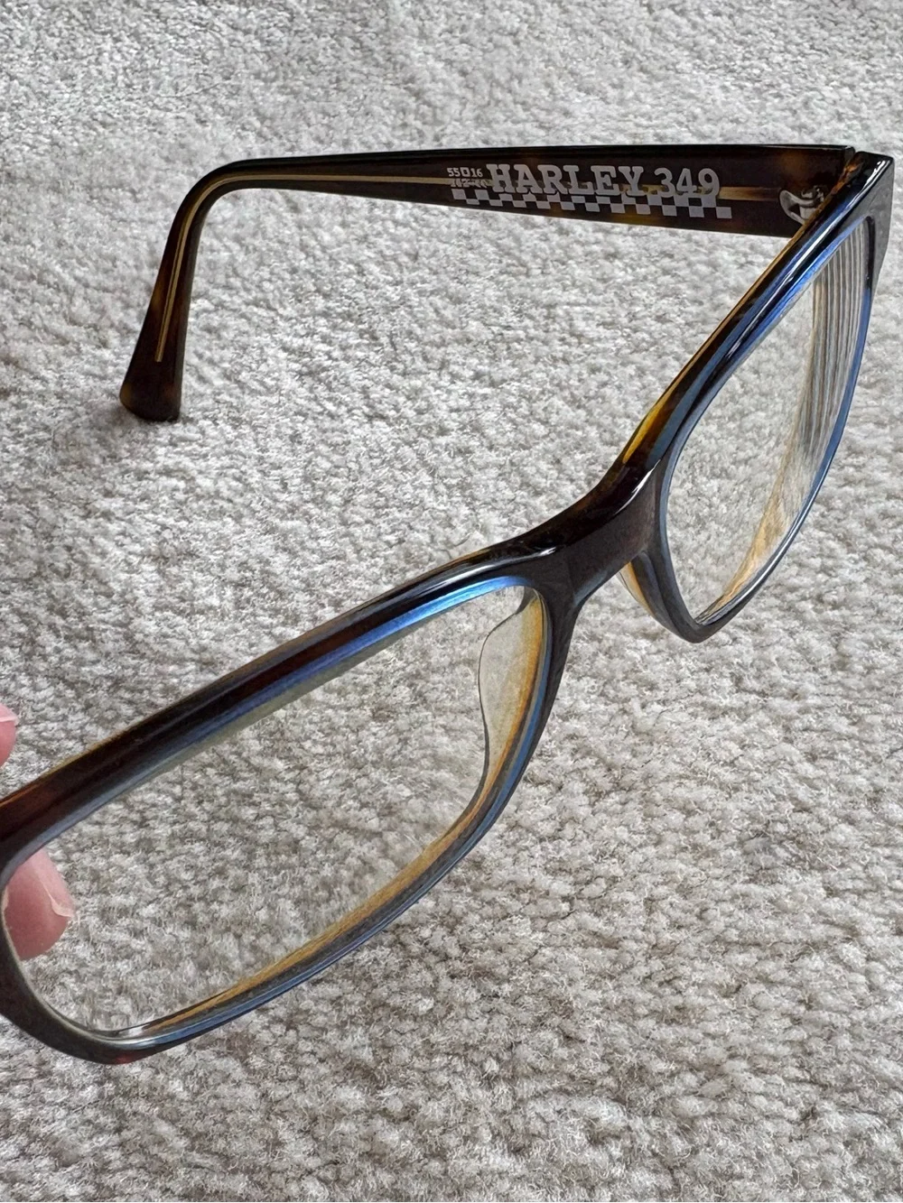 Women’s Lafont ISSY & LA Rectangular Eyeglass Frames w Blue Highlights